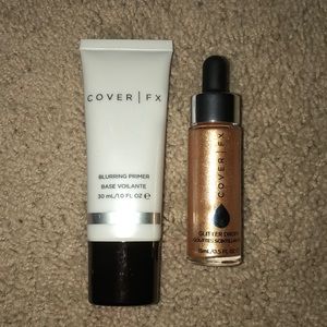 Cover FX primer and glitter drips